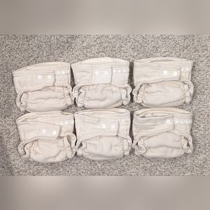 Osocozy Fitted Cloth Diaper, size 1 (7-18 lbs), 6 diapers